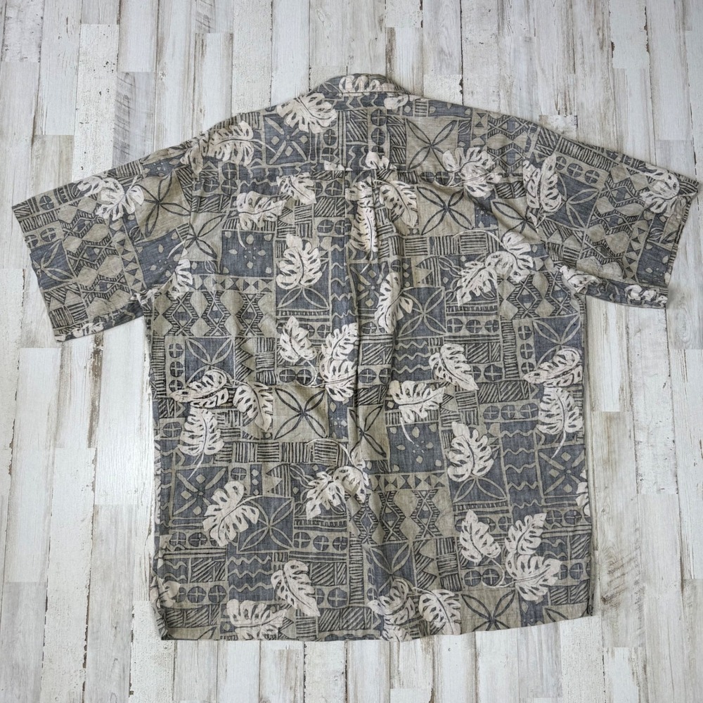 Cooke‎ Street Honolulu Mens  L Hawaiian Shirt Aloha Tropical Leaf Pattern - Picture 5 of 8